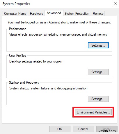 Windows 10 입력한 환경 옵션을 찾을 수 없습니다 오류 완벽 해결 가이드