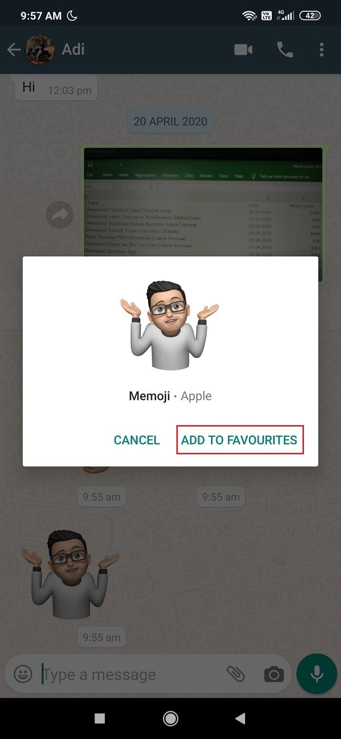 안드로이드에서도 OK! 왓츠앱(WhatsApp)으로 미모티콘(Memoji) 스티커 사용하는 방법