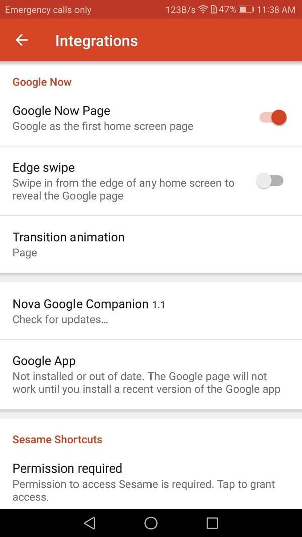 노바 런처(Nova Launcher)에서 Google 피드 활성화하는 방법