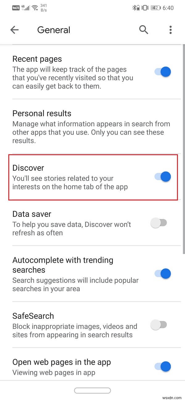 안드로이드에서 Google 피드(Discover) 활성화·비활성화하는 방법 총정리