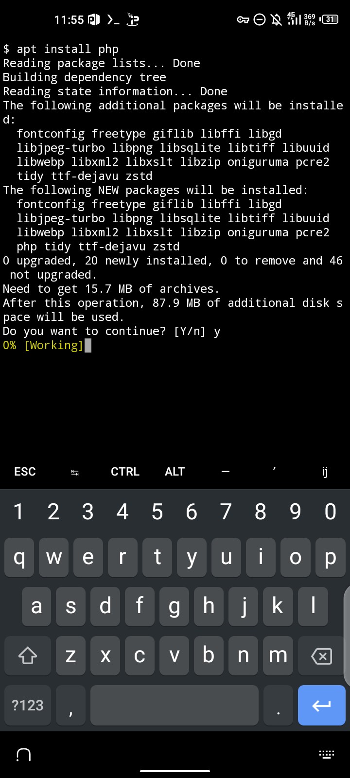 안드로이드 폰에서 Laravel 8 설치하고 설정하는 방법 (Termux 활용)