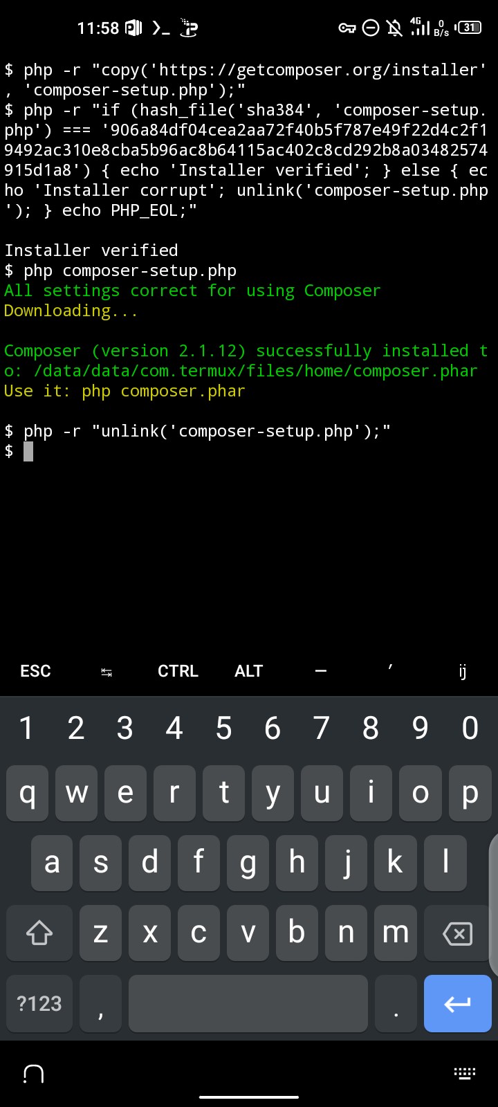안드로이드 폰에서 Laravel 8 설치하고 설정하는 방법 (Termux 활용)