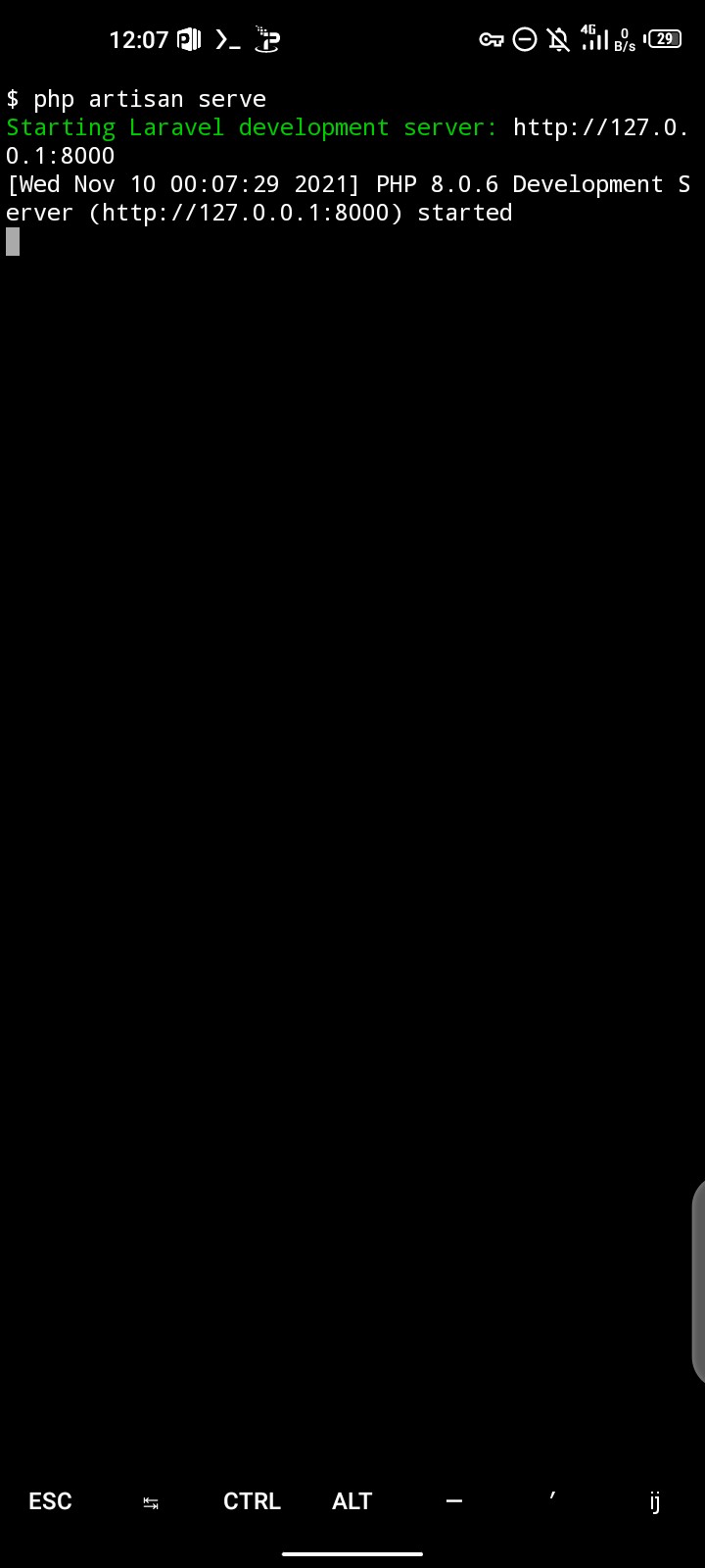 안드로이드 폰에서 Laravel 8 설치하고 설정하는 방법 (Termux 활용)