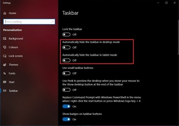 Windows 10 작업 표시줄 자동 숨기기 설정 및 오류 해결 방법 총정리