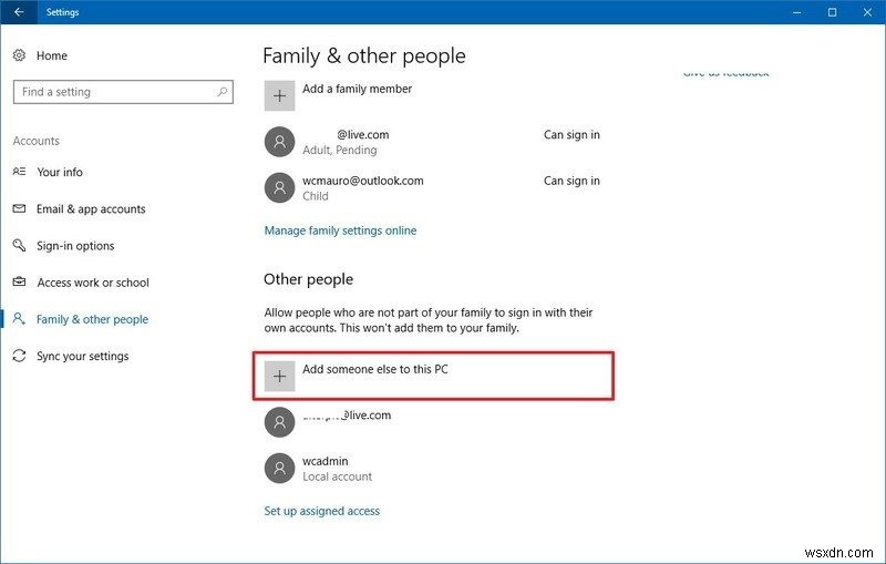 Windows 10에서 게스트 계정 추가하는 방법 총정리
