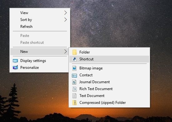 Windows 10에서 종료·다시 시작·최대 절전 모드 바로 가기 만드는 방법