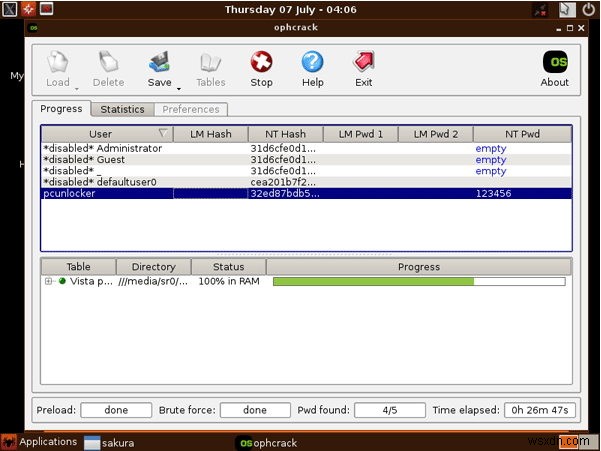 Windows 10에서 Ophcrack 다운로드 및 사용하는 방법 완벽 가이드