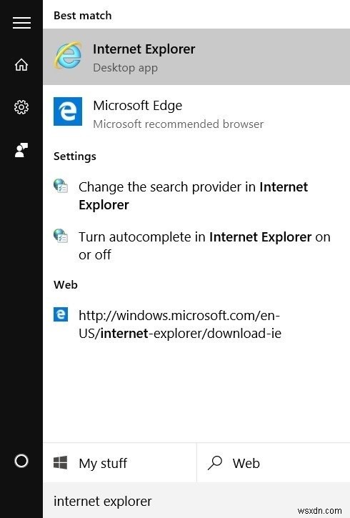 Windows 10에서 인터넷 익스플로러를 여는 5가지 방법