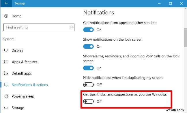 Windows 10에서 팁, 요령 및 제안 알림 끄는 방법 2가지