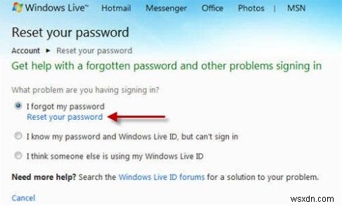 Windows Live ID 비밀번호를 잊어버렸을 때 재설정하는 3가지 방법