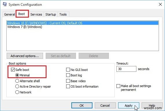 Windows 10 부팅 메뉴에서 F8 안전 모드 활성화하는 방법