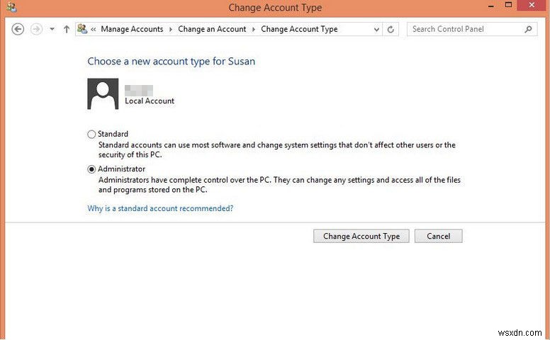 Windows 8.1/8에서 사용자 계정 유형 변경하는 방법 총정리