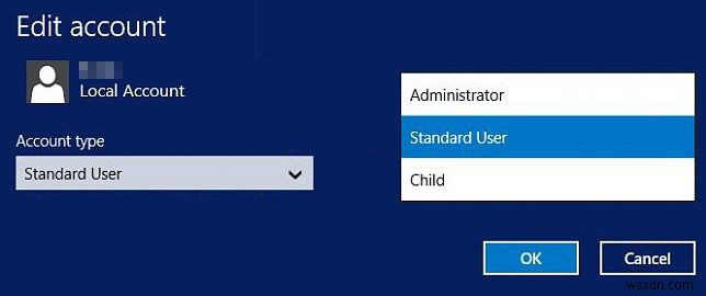 Windows 8.1/8에서 사용자 계정 유형 변경하는 방법 총정리