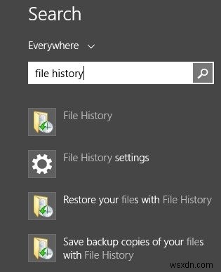 초보자 가이드: Windows 8.1/8에서  파일 기록 으로 백업하고 복원하는 방법