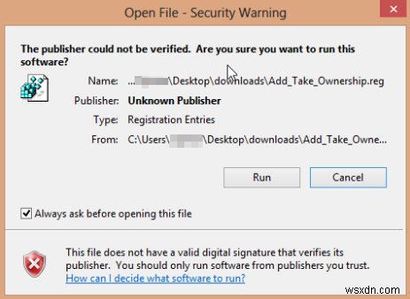 Windows 8.1/8 우클릭 메뉴에 소유권 가져오기 추가하는 2가지 방법