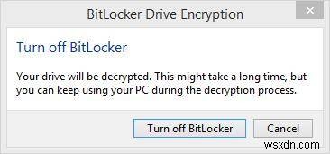 Windows 8.1/8에서 BitLocker 비활성화하는 5가지 방법