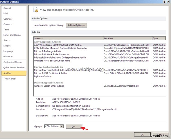 Office 2016, 2013, 2010, 2007, 2003에서 추가 기능(Add-in) 관리 및 비활성화하는 방법