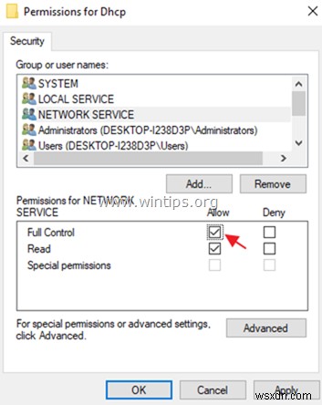 해결됨: DHCP 서비스를 시작할 수 없음 – 액세스가 거부되었습니다 (Windows 10/8/7)