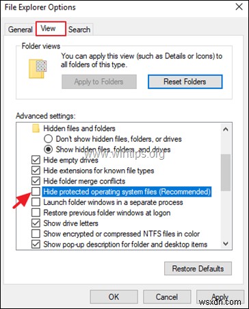 Windows 10/8.1/7에서 숨김 파일 및 폴더 표시하는 방법
