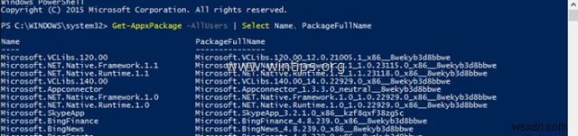 PowerShell로 Windows 10/8.1/8에 설치된 모든 앱과 패키지 확인하는 방법