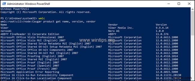 PowerShell로 Windows 10/8.1/8에 설치된 모든 앱과 패키지 확인하는 방법