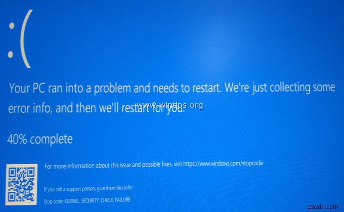 Windows 10/8/8.1 커널 보안 검사 실패 블루스크린 오류 완벽 해결 가이드