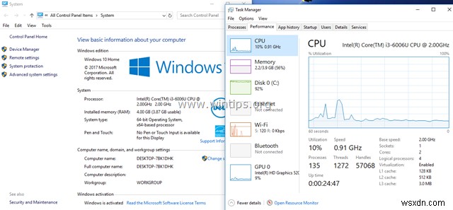 Windows 10에서 CPU가 최대 속도로 작동하지 않는 문제 해결 방법 5가지