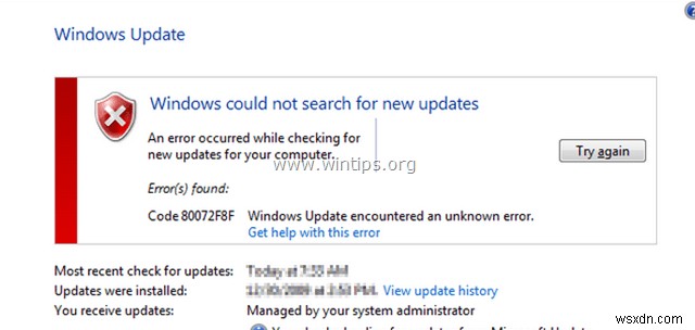 Windows 업데이트 오류 0x80244022 및 0x80072ee2 완벽 해결 가이드