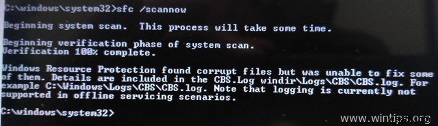 Windows 리소스 보호에서 손상된 파일을 찾았지만 일부를 복구할 수 없습니다 오류 해결 방법 (Windows 10/8/7)