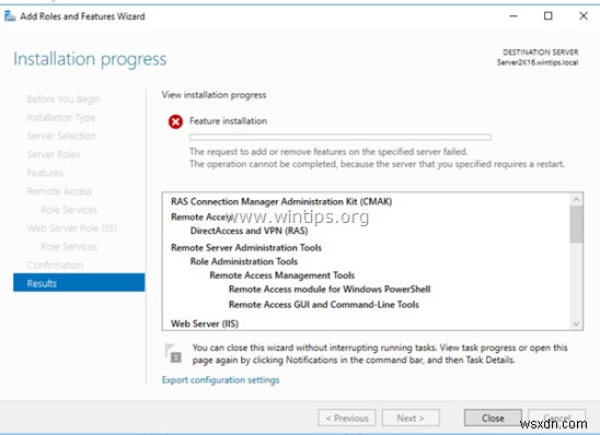 [해결됨] Windows Server 2016/2012에서  서버를 다시 시작해야 합니다  오류로 역할 및 기능 추가가 불가능한 문제 해결 방법