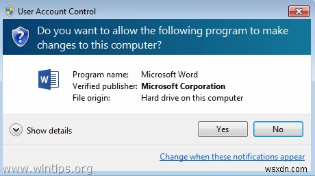 [해결] Word 2013·Excel 2013 실행 시  다음 프로그램이 이 컴퓨터를 변경하도록 허용하시겠습니까?  팝업 없애는 방법