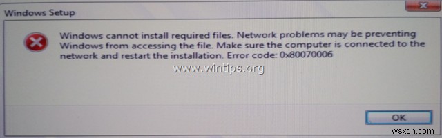 Windows 10 설치 오류 0x80070006 완벽 해결 가이드 – Windows에서 필수 파일을 설치할 수 없습니다 오류 수정