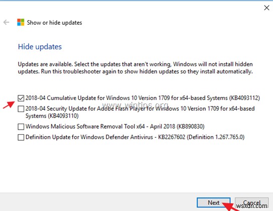 Windows 10에서 특정 업데이트 자동 설치를 차단하는 방법