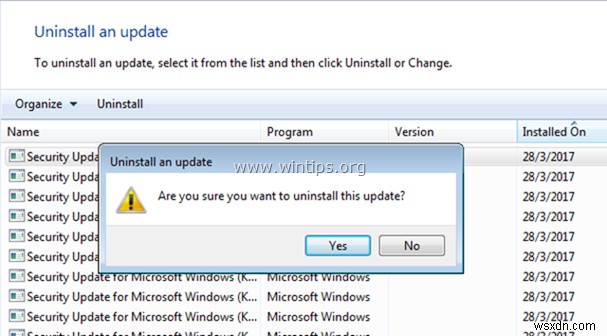 Windows 10/8/7에서 업데이트 제거하는 방법 (단계별 가이드)