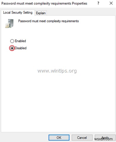 Windows Server 2016에서 암호 복잡성 요구 사항 비활성화하는 방법 (AD 도메인 및 단독 서버)