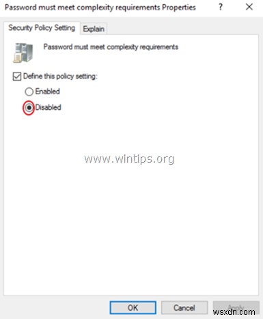 Windows Server 2016에서 암호 복잡성 요구 사항 비활성화하는 방법 (AD 도메인 및 단독 서버)