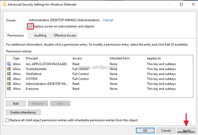 Windows 레지스트리 키 소유권 획득 및 전체 권한 할당 방법 ( 액세스 거부 오류 해결)