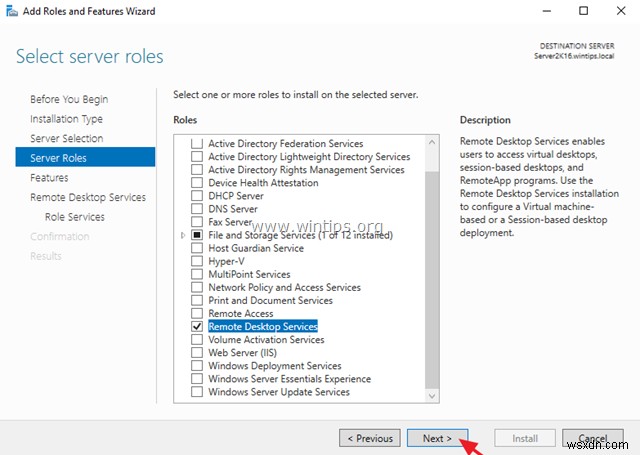 Windows Server 2016/2012에 원격 데스크톱 서비스(터미널 서비스) 설치 및 구성 완벽 가이드