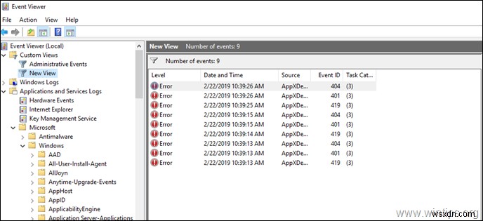 PowerShell 및 이벤트 뷰어로 앱 패키지 배포 오류 로그 확인하는 방법