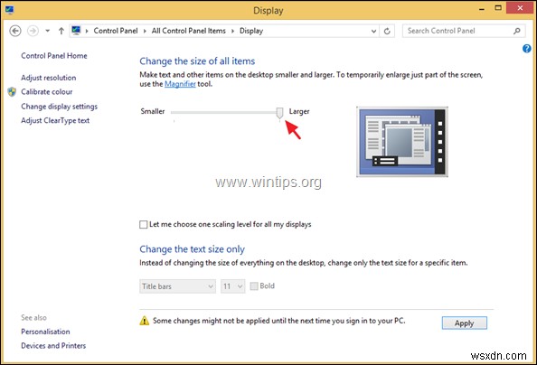 [해결] Windows 10 고DPI 4K 모니터에서 글꼴이 너무 작게 표시될 때