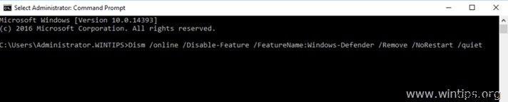 Windows Server 2016에서 Windows Defender 바이러스 백신 비활성화 및 제거하는 방법