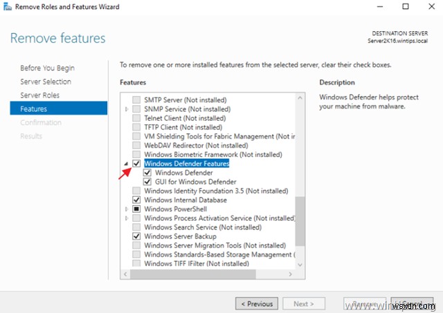 Windows Server 2016에서 Windows Defender 바이러스 백신 비활성화 및 제거하는 방법
