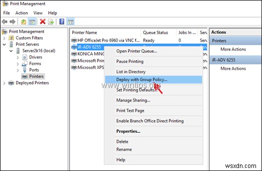 Windows Server 2016 그룹 정책(GPO)으로 네트워크(TCP/IP) 프린터 일괄 배포하는 방법