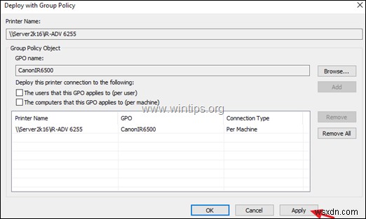 Windows Server 2016 그룹 정책(GPO)으로 네트워크(TCP/IP) 프린터 일괄 배포하는 방법