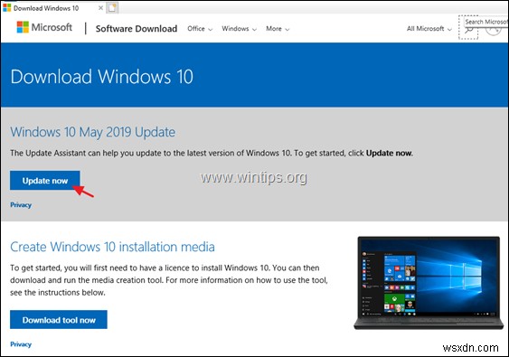 Windows 10 버전 1909(2019년 11월 업데이트) 다운로드 및 설치하는 방법