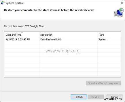 Windows 10에서 시스템 복원 지점을 자동으로 생성하는 방법