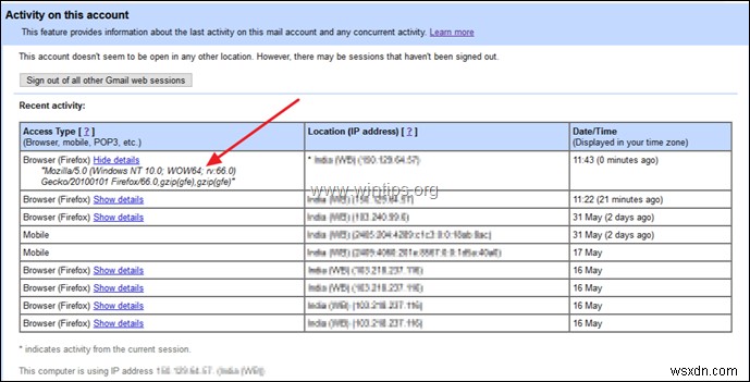웹에서 지메일(Gmail) 로그인 기록과 Google 계정 활동 확인하는 방법
