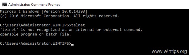 Windows Server 2012/2016/2019에서 텔넷(Telnet) 클라이언트를 활성화하는 3가지 방법