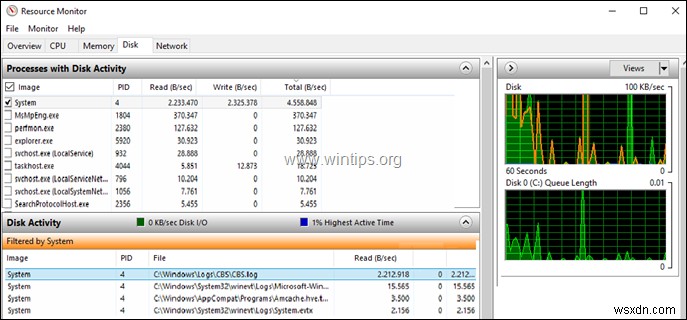 Windows 10에서 CBS.log로 인한 디스크 사용량 급증 문제 해결 방법