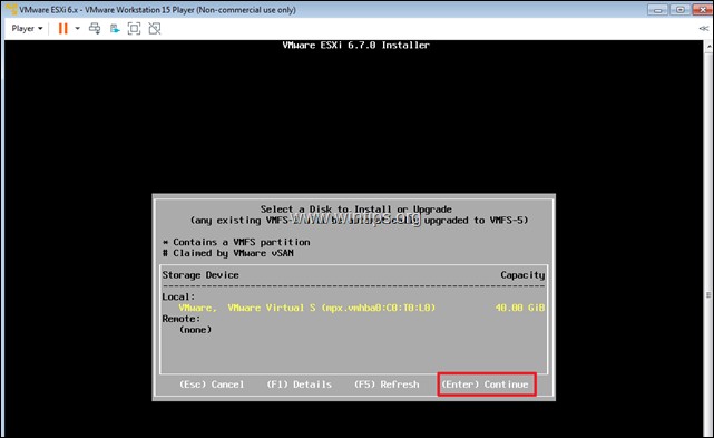 VMware Workstation 15에 vSphere ESXi 6.7 설치하는 방법 (단계별 완벽 가이드)